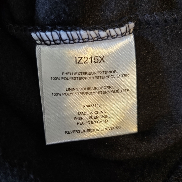 IZOD Men's Full Zip Fleece Lightweight Spring Jacket Black - Picture 8 of 10